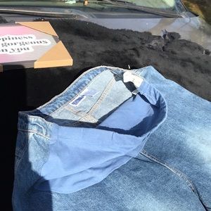 NWT Kohl’s Baby and Me Medium Wash Carpenter Maternity Denim Blue Jeans Large L